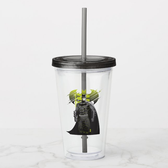 Forever Batman Power Up Character Art Acrylic Tumbler (Front)