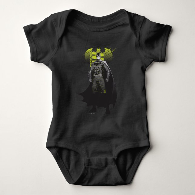 Forever Batman Power Up Character Art Baby Bodysuit (Front)