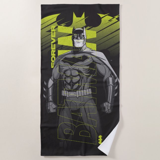 Forever Batman Power Up Character Art Beach Towel (Front)