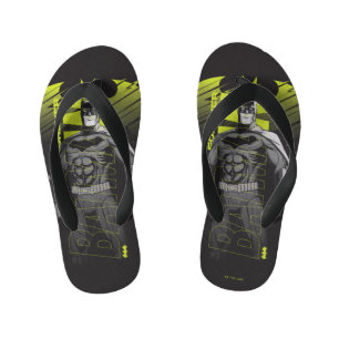 Forever Batman Power Up Character Art Kid's Jandals