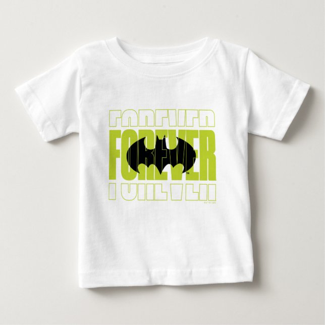 Forever Batman Typography Symbol Graphic Baby T-Shirt (Front)