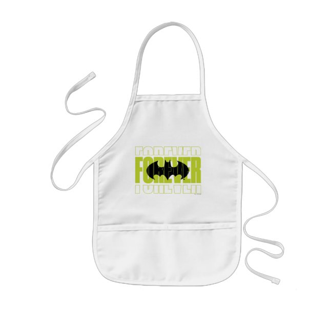 Forever Batman Typography Symbol Graphic Kids Apron (Front)