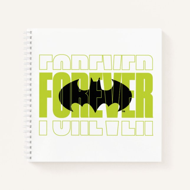Forever Batman Typography Symbol Graphic Notebook (Front)