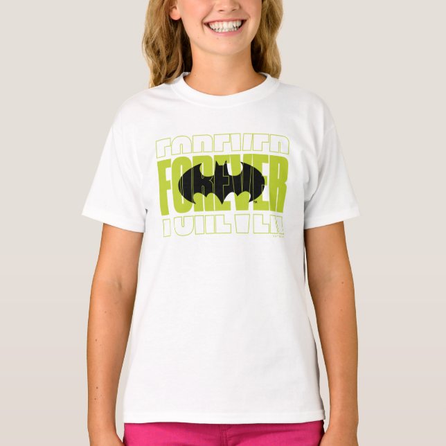 Forever Batman Typography Symbol Graphic T-Shirt (Front)