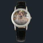 Forever Be My Always Modern Wedding Photo Script Watch<br><div class="desc">Modern chic photo watch with hand-lettered script and modern typography reading:' Forever be my always 'alongside your custom names and wedding date. Personalise with your favourite photo and information. Great gift for newlyweds or Valentine's Day!</div>