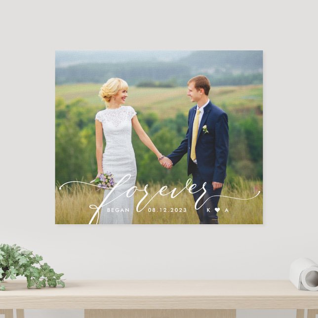 Forever Began Personalised Photo Wrapped Canvas (Creator Uploaded)