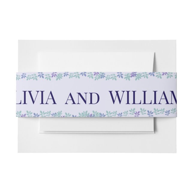 Forever Begins Here: A Wedding Invitation Belly Band (Front Example)
