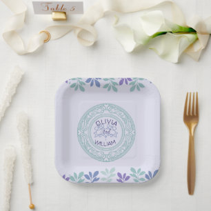 Forever Begins Here: A Wedding  Paper Plate