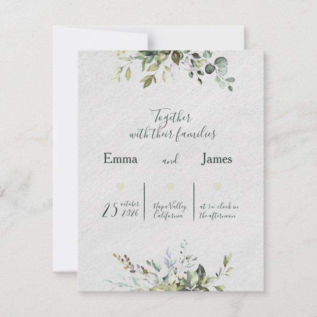 Forever Begins  RSVP Card (Front)