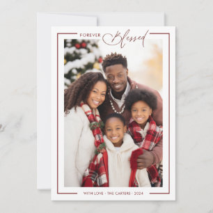 Forever Blessed Typography Holiday Card