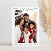 Forever Blessed Typography Holiday Card