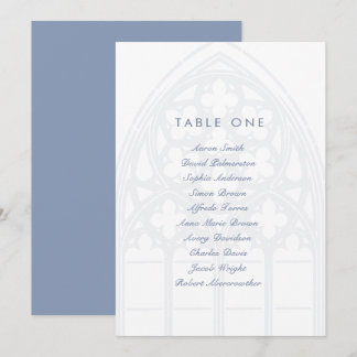 Forever Blue Gothic Classic Wedding Seating Card