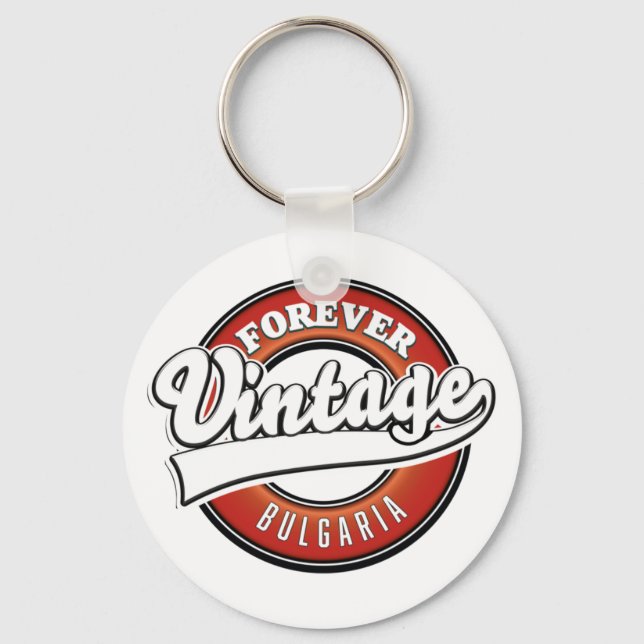 Forever Bulgaria vintage logo  Key Ring (Front)