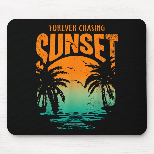 Forever Chasing Sunset Workout Summer Casual Mouse Pad (Front)