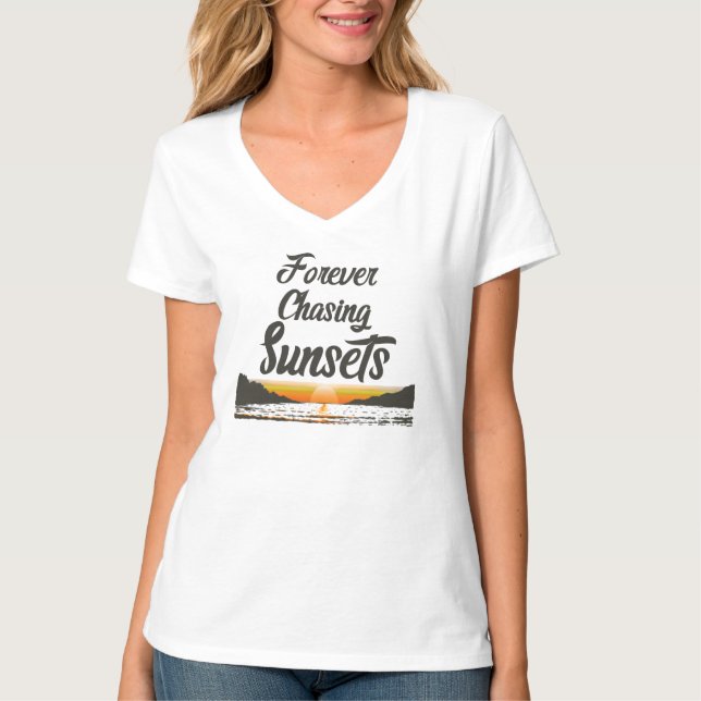 Forever Chasing Sunsets T-Shirt (Front)