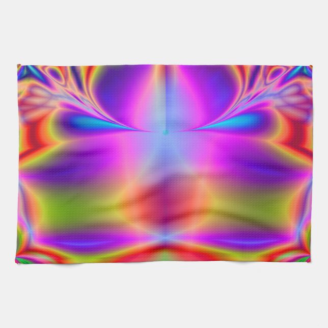 Forever Colour Fractal Tea Towel (Horizontal)