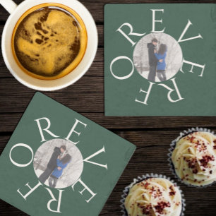 Forever: Couple Photo Stone Coaster