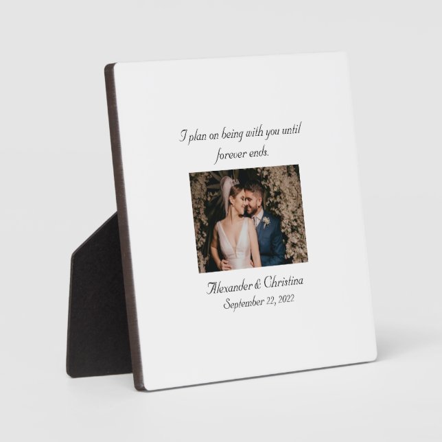 "Forever" Couples Elegant  Love Quote  Plaque (Front)