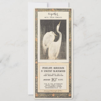 Forever Crane Love - Vintage Wedding Invitation