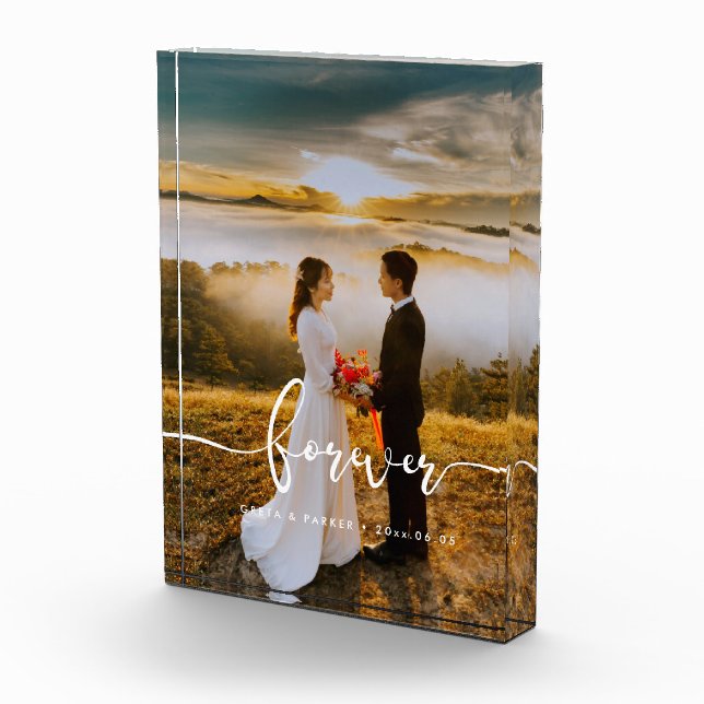 Forever elegant design overlay wedding photo block (Right)