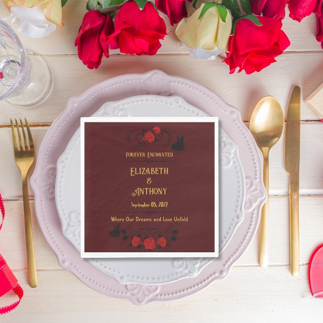 Forever Enchanted Wedding Napkin (Creator Uploaded)