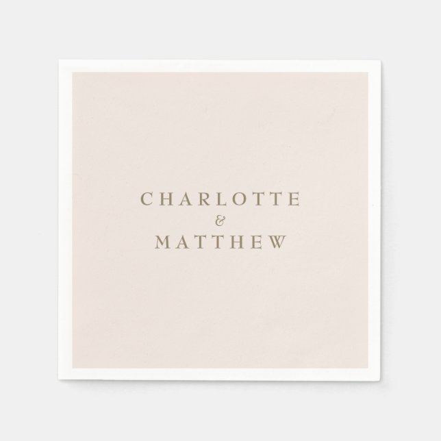 Forever Faithful Blushing Bride Wedding Cocktail Napkin (Front)