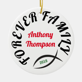 Forever Family Christian Adoption Gift Ceramic Tree Decoration