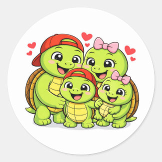 Forever Family Classic Round Sticker