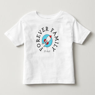 Forever Family kids Retro Rocketship Adoption Gift Toddler T-Shirt