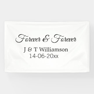 Forever & forever add couple name date love thanks banner