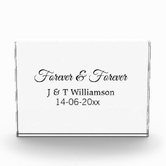 Forever & forever add couple name date love thanks photo block