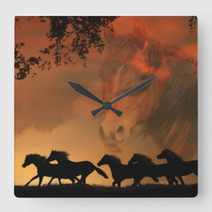 Forever Free Horse Clock