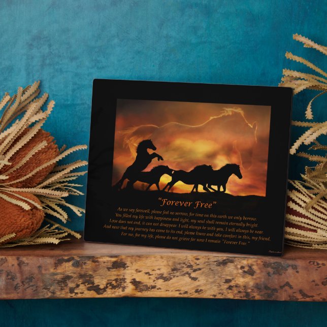 Forever Free Horse Memorial Plaque (Side)