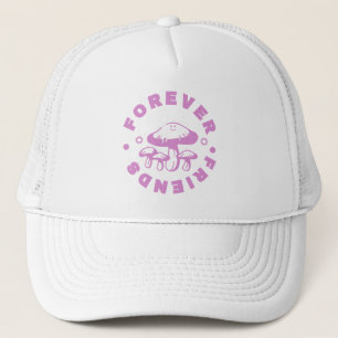 Forever Friends Cute Pink Mushroom Trucker Hat