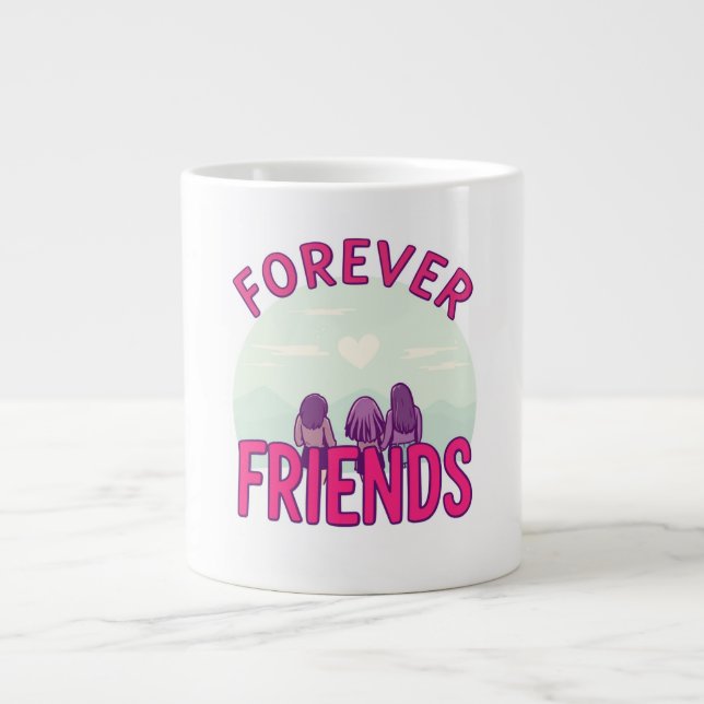 Forever Friends  Large Coffee Mug (Front)