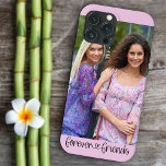 Forever Friends Photo Cute Heart Typography iPhone 13 Pro Max Case<br><div class="desc">Cool photo iphone case with your own custom photo. A lovely photo gift with text overlay which reads "forever friends" in hand lettering and linked with a cute love heart. The photo template is set up for you to add your photo which will be displayed in portrait format so, if...</div>