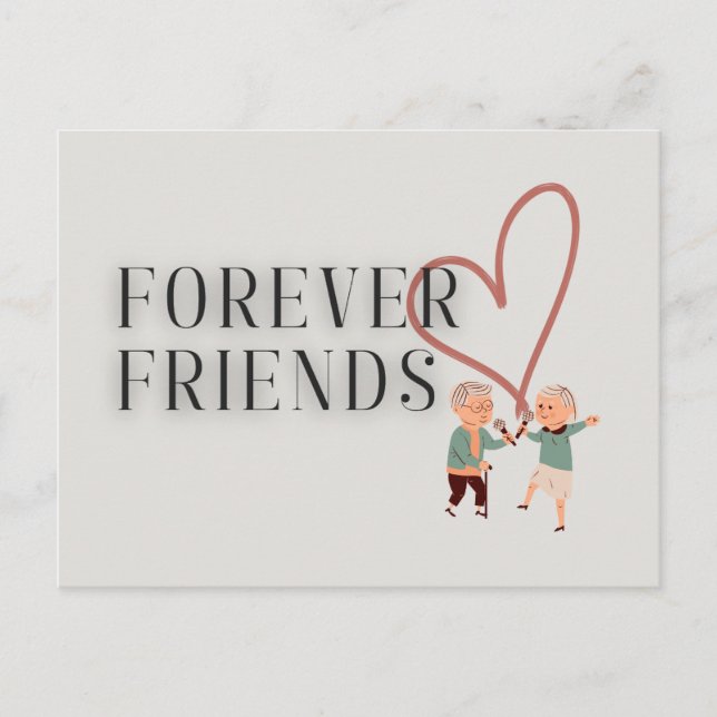 Forever Friends: singer postcard (Front)