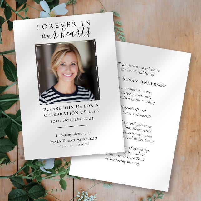Forever | Funeral Memorial Celebration of Life Invitation (Creator Uploaded)