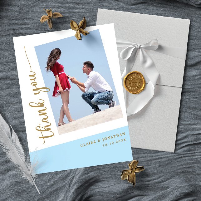 Forever Grateful: Custom Beautiful Photo Wedding Thank You Card (Creator Uploaded)