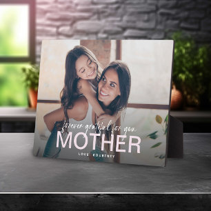 Forever Grateful For You' Mum Gift Photo Keepsake Plaque