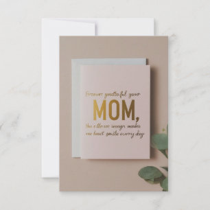 "Forever grateful for your love, Mum—happy birthda