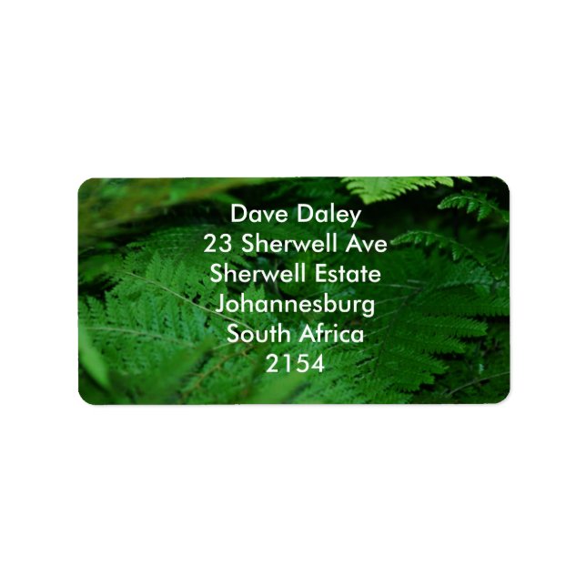 Forever green label (Front)