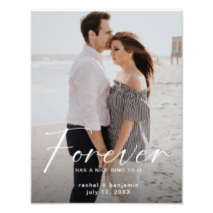 Forever has a nice ring Photo Engagement Modern  Print