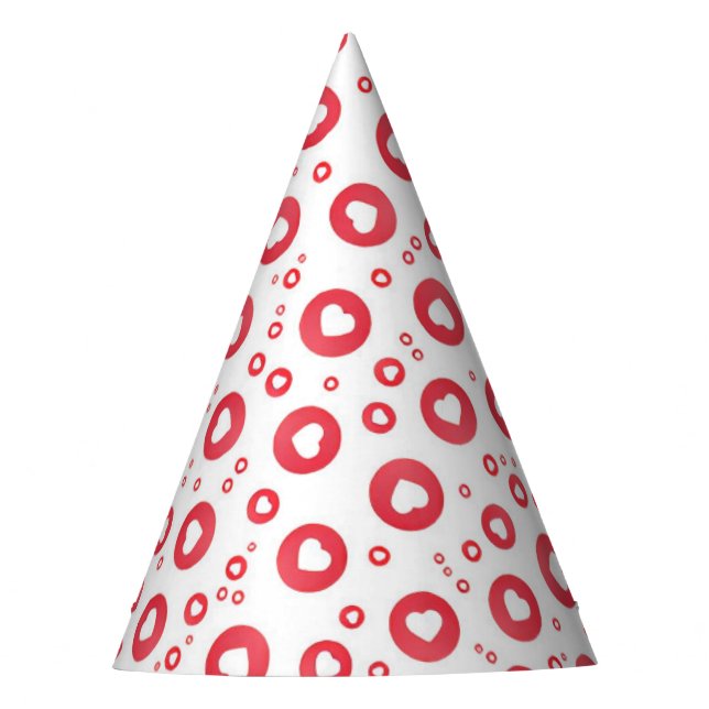 Forever Heart Dots Party Hat (Front)