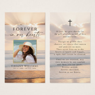 Forever Hearts Beach Sunset Photo Cross Prayer
