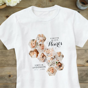 Forever Hearts Memorial Modern 10 Photos T-Shirt