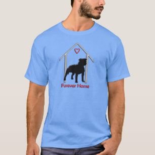 Forever Home Black Pitbull Logo T-Shirt