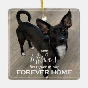 Forever Home Pet Photo  Ceramic Ornament