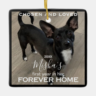 Forever Home Pet Photo  Ceramic Ornament