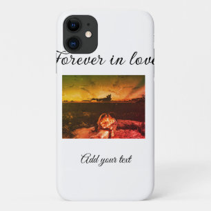 Forever in love add couple photo wedding engaged a Case-Mate iPhone case